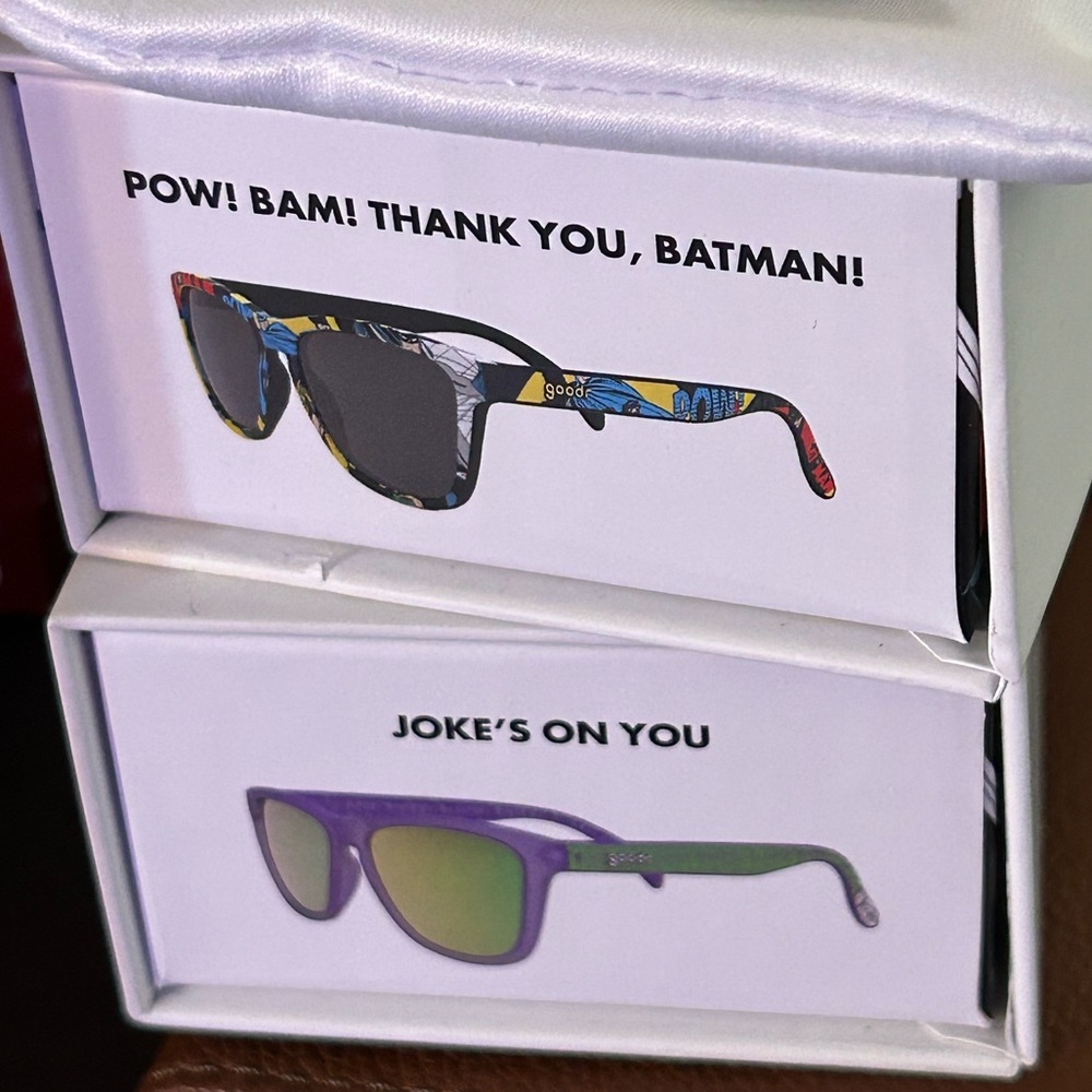 Goodr Batman and joker sunglasses brand new